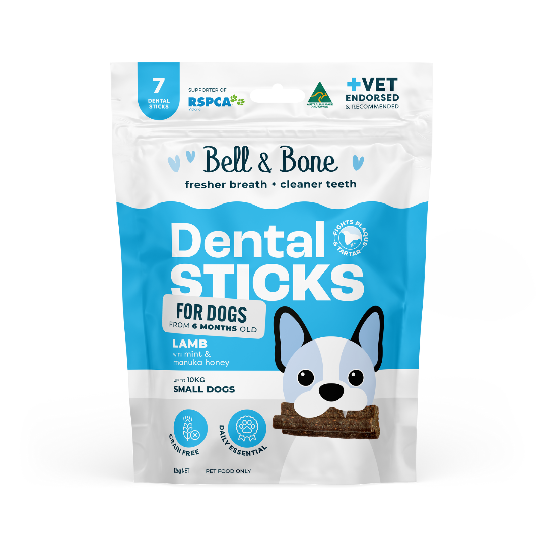 Bell & Bone Dog Dental Sticks Lamb, Mint & Manuka Honey Adult (7pc)