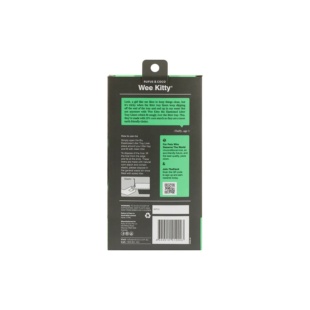 Wee Kitty Bio Elasticised Litter Tray Liners Jumbo (8pk)