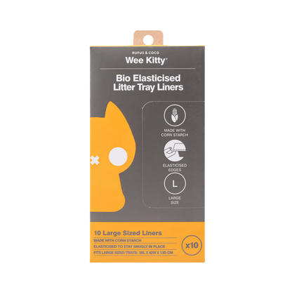 Wee Kitty Bio Elasticised Litter Tray Liners Large (10pk)