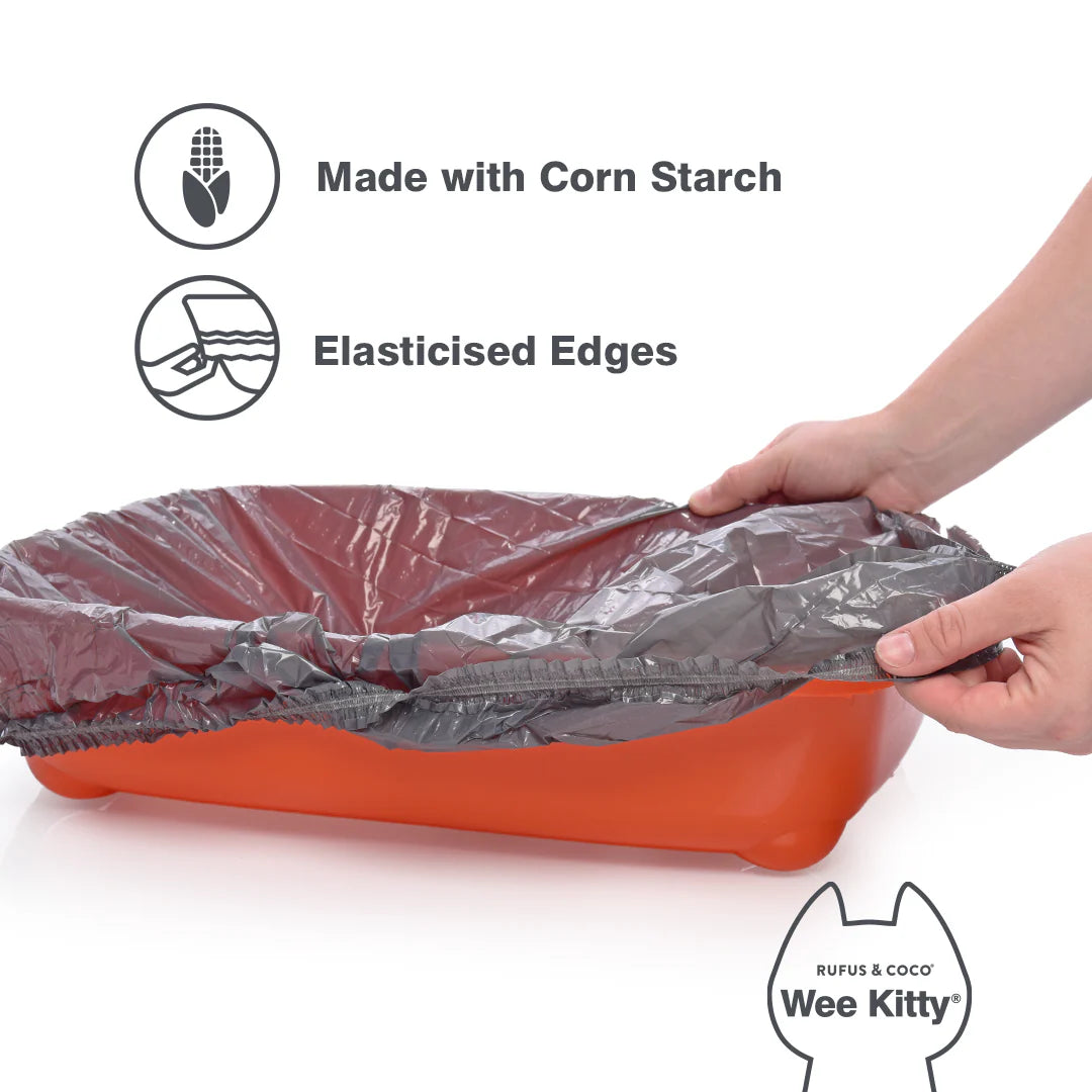 Wee Kitty Bio Elasticised Litter Tray Liners Jumbo (8pk)