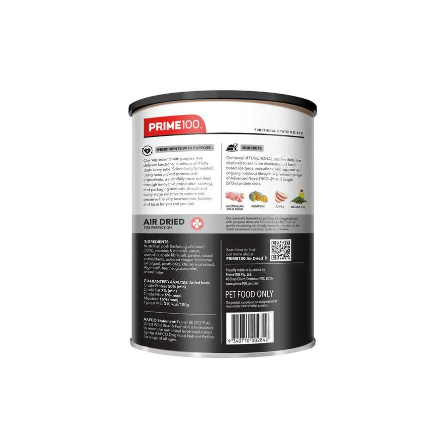 Prime100 SPD Air Dried Wild Boar & Pumpkin