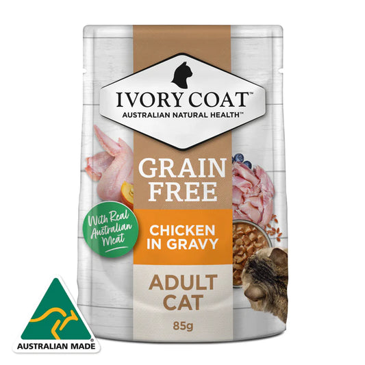 Ivory Coat Cat Adult Chicken in Gravy 85g (12pk)