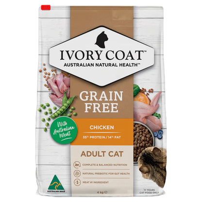 Ivory Coat Grain Free Adult Cat Chicken with Coconut Oil