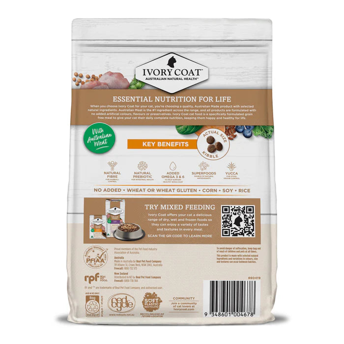 Ivory Coat Grain Free Adult Cat Chicken with Coconut Oil
