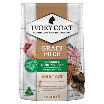 Ivory Coat Adult Cat Chicken with Lamb 85g (12pk)