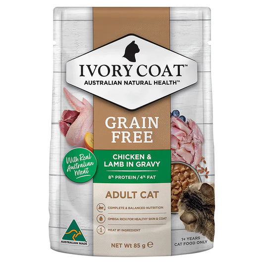 Ivory Coat Adult Cat Chicken with Lamb 85g (12pk)