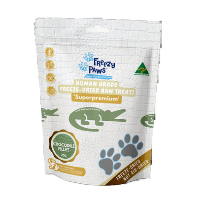 Freezy Paws Freeze Dried Crocodile Fillet 70g