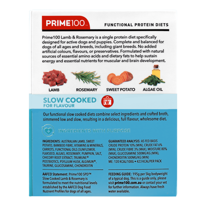 PRIME100 SPD Slow Cooked Lamb & Rosemary 354g (12pk)