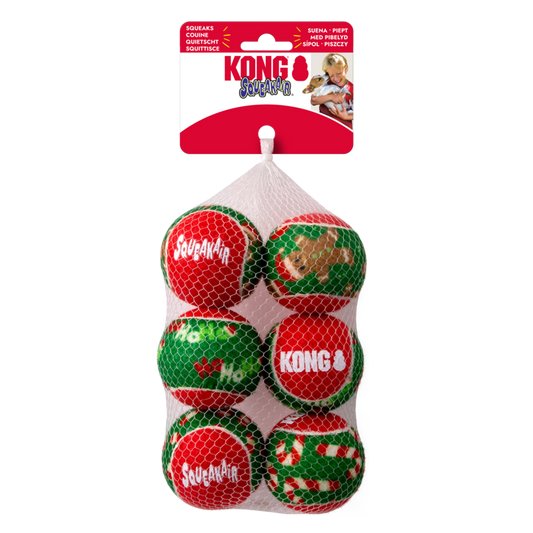 KONG Holiday Squeakair Balls (6pk)