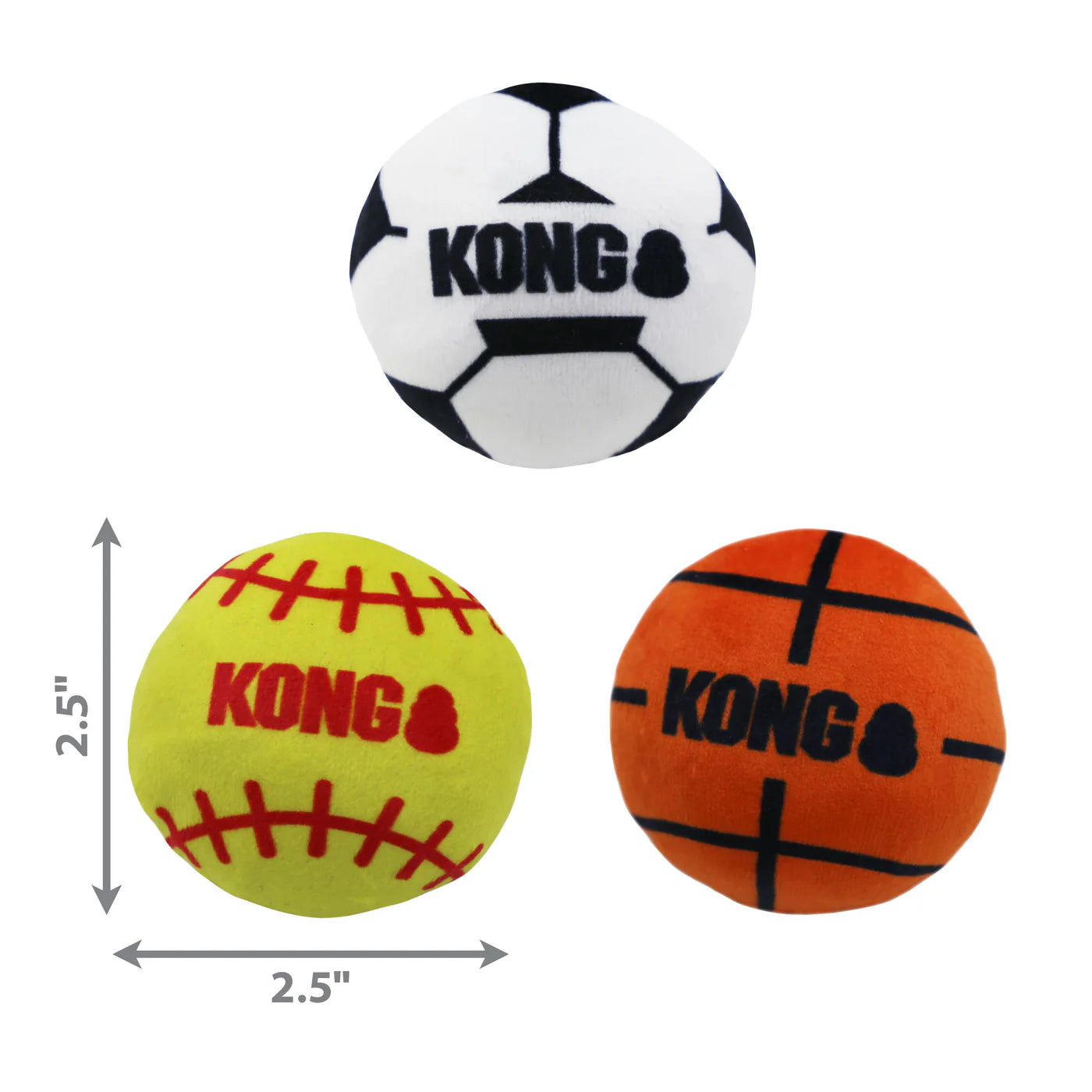 KONG Cat Sport Balls Assorted (2pk)