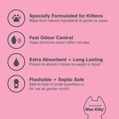 Wee Kitty Kitten Corn Clumping Litter