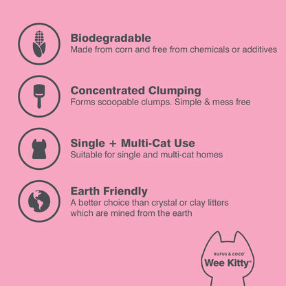 Wee Kitty Kitten Corn Clumping Litter