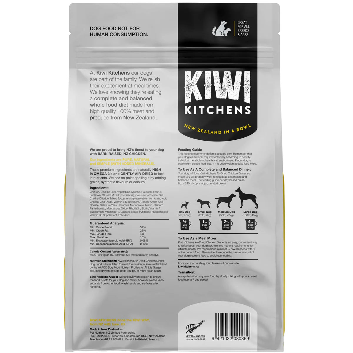 Kiwi Kitchens Air Dried Chicken Dinner
