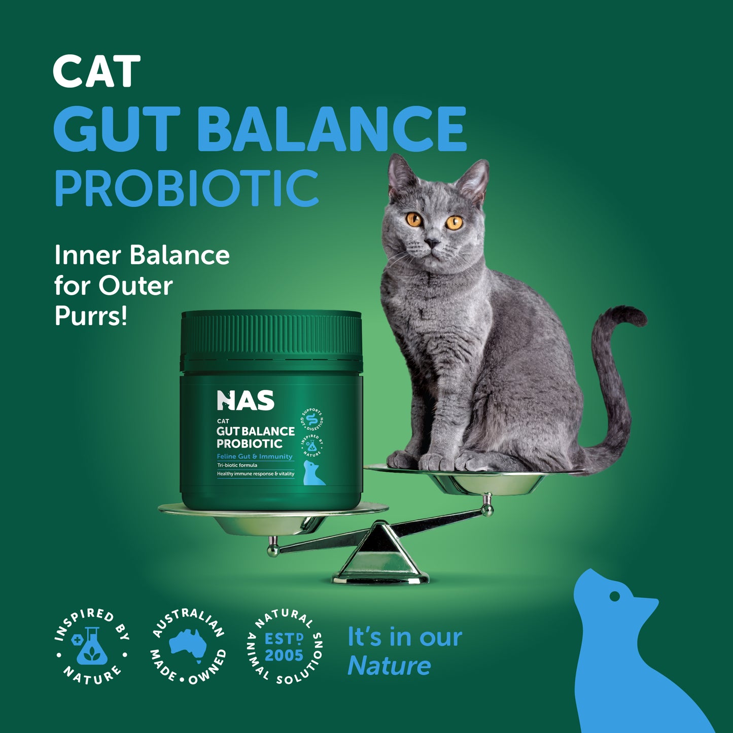NAS Gut Balance Feline Probiotic 80g