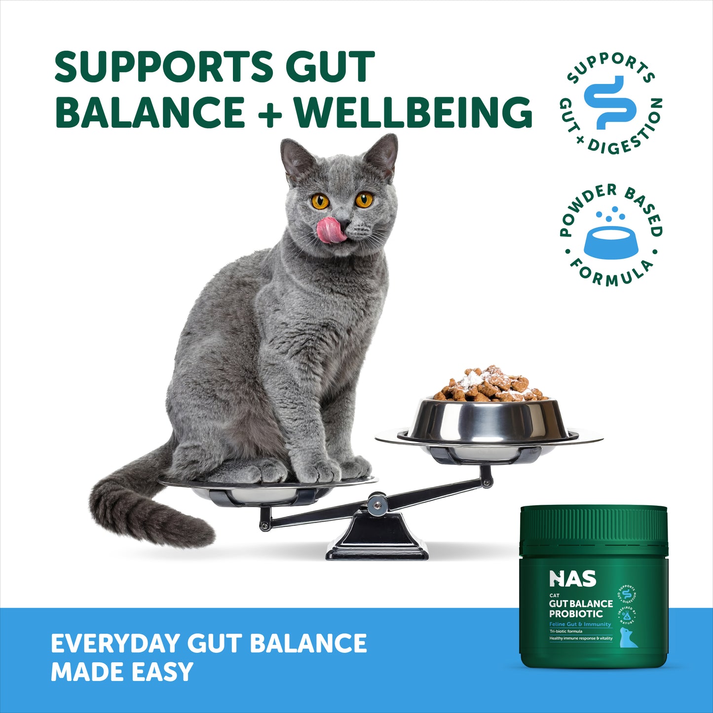NAS Gut Balance Feline Probiotic 80g