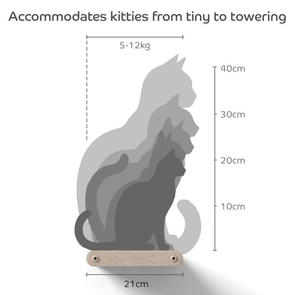 Pryde Pets Wall Meow-nted Cat Climber Add-On Cover - Curved Shelf Façade