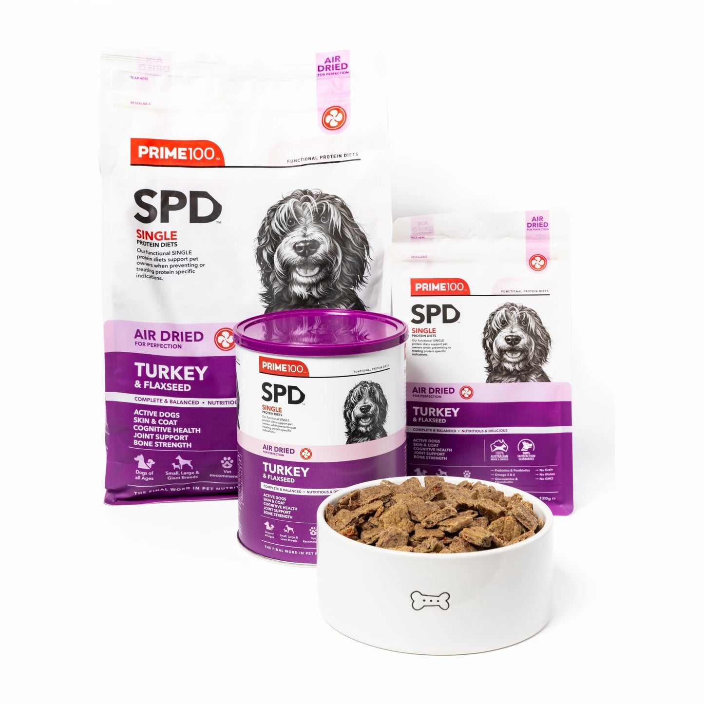 PRIME100 SPD Air Dried Turkey & Flaxseed