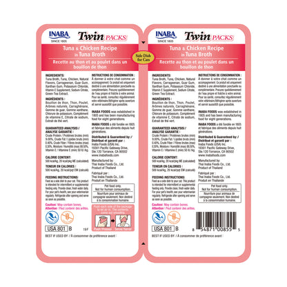 Inaba Cat Twin Packs Tuna & Chicken in Tuna Broth 80g (6pk)
