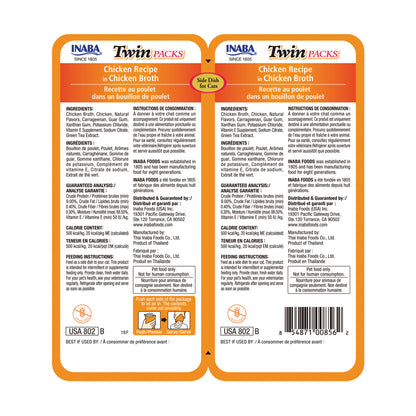 Inaba Cat Twin Packs Chicken in Chicken Broth 80g (6pk)