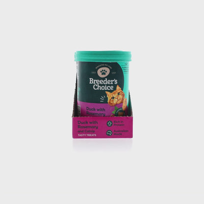 Breeder's Choice Tasty Treats - Duck, Rosemary & Catnip 120g (3pk)