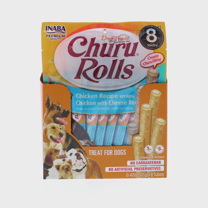 INABA Churu Rolls Chicken Wraps with Cheese 96g (6pk)