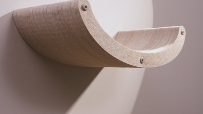 Pryde Pets Wall Meow-nted Cat Climber - Curved Shelf